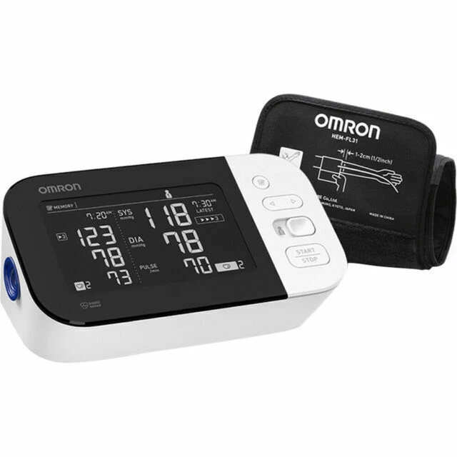 Omron - Serie 10 - Monitor inalámbrico de presión arterial superior del brazo - negro/blanco