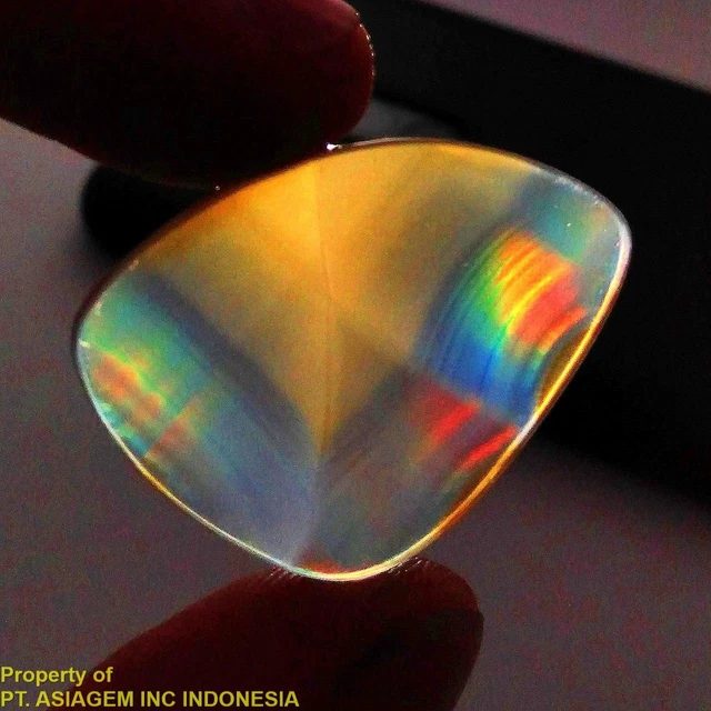 17ct 'A' Grade Rainbow IRIS AGATE ~Multi-Color Fire~ 1-of-a-kind ~100% Natural