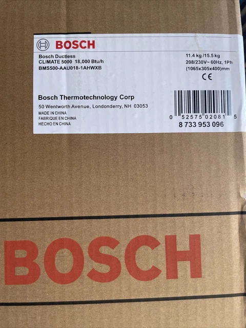 Bosch Ductless Climate 5000 27,000 BTU Mini Split BMS500–AAM027-1CSXRA
