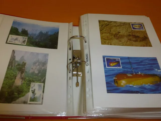 VR China Briefmarken Sammlung im Album Konvolut Lot 182 Maximumkarten VR Chine