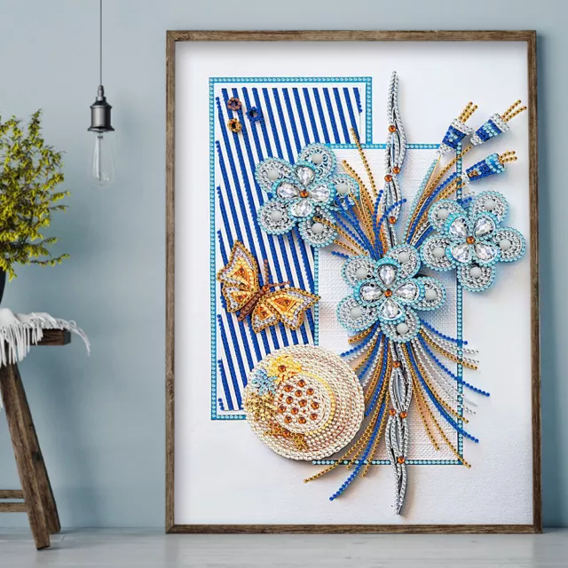 5D DIY Blume Hut Teil Spezialbohrer Diamant Malerei Set Handwerk Kunst (HB183)