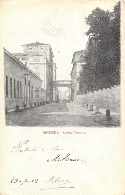 A500) Modena Corso Cavour Viaggiata Nel 1902.