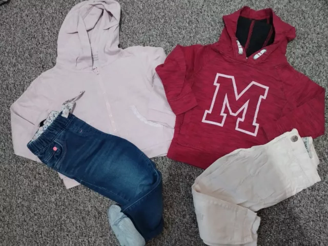 Girls Outfits Bundle Next/Matalan  Jumpers And Denim Co/Nutmeg Trousers 2-3 year
