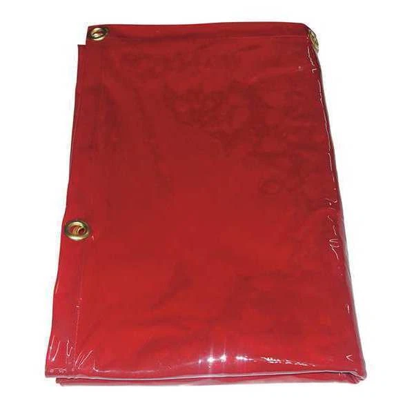WESTWARD Welding Curtain, 6 ft. W, 4 ft., Red 22RN59