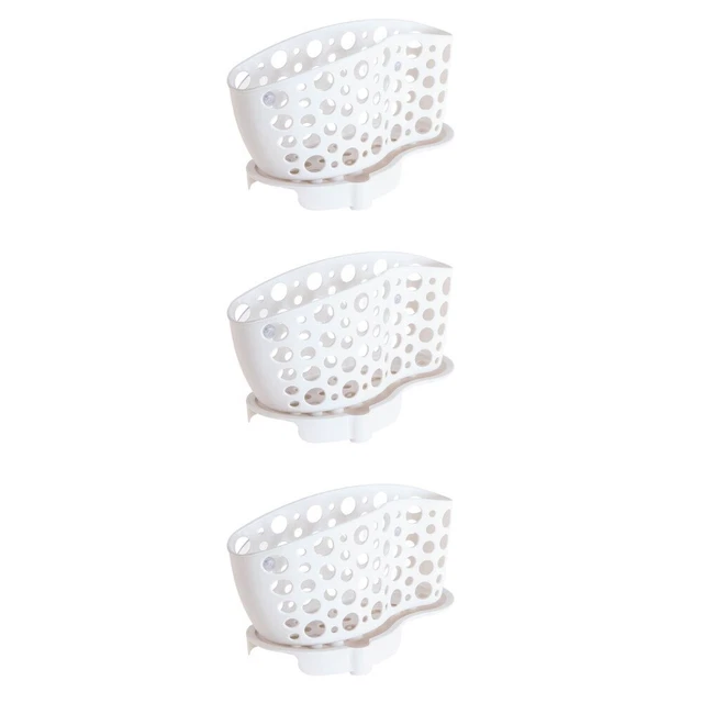 3 piezas ventosa fregadero bolsa de drenaje cesta soporte de almacenamiento estante organizador cocina G