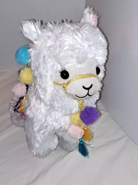 Hallmark Olivia The Llama Super Soft Plush w/ Pom Poms and Saddle 12"