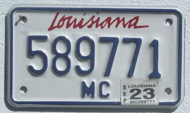 Louisiana 2023 USA Motorrad Biker Nummernschild - Motorcycle License Plate