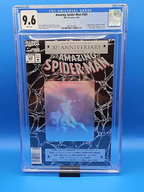 Amazing Spider-Man #365 CGC 9.6 🔥 Newsstand 🔥  Marvel 🔥  1st Spider-Man 2099