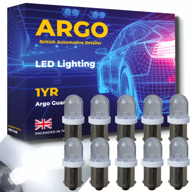 10x 233 Ba9s Led White Side Light Bulbs T4w Xenon Bayonet Car Motorhome Caravan