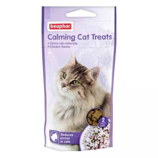 Beaphar Calming Cat Treats Chicken Flavour 35g Valerian Hop Flowers