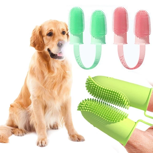 de los dientes Perro cepillo de dientes Kit de cepillo de dientes para dedos
