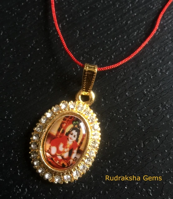 KRISHNA PENDANT HINDI Deity Lord Shri Kanha Gopala Necklace Charm With