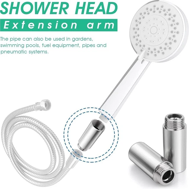 Tubo de acero inoxidable tubo de extensión tubo de ducha rosca interior y exterior