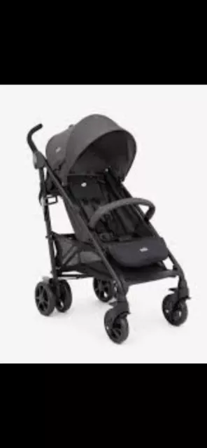 JOIE BRISK STROLLER black with a white stars cover 55.00