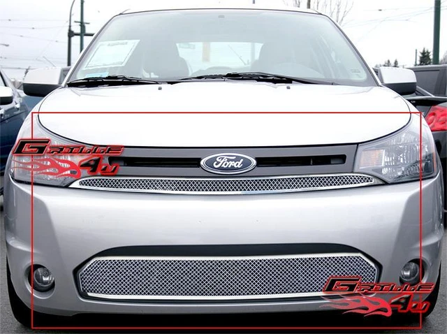 Fits 08-11 2011 Ford Focus Coupe Stainless Mesh Grille Combo