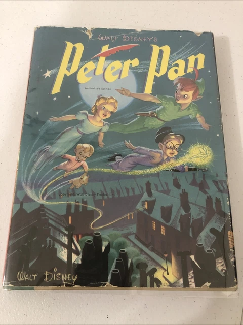 PETER PAN Disney Whitman - 1952 - Walt Disneys Book Very Good Condition