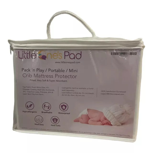 Little Ones Pad Pack 'N Play Portable Mini Crib Mattress Protector Waterproof