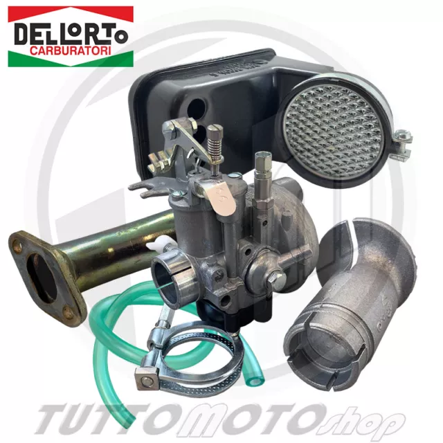 Kit Completo Carburatore 19-19 Collettore Bocchettone Filtro Vespa Pk 50 / Pk S