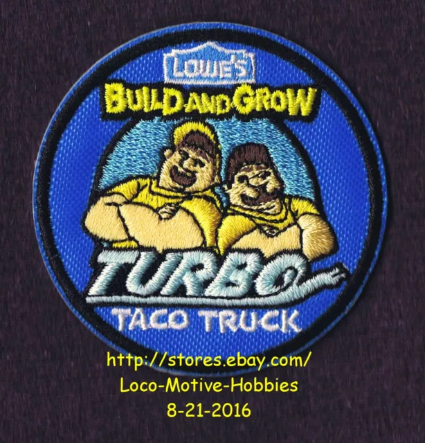 LMH PATCH Badge 2014 TURBO TACO TRUCK  Mexican Food LOWES Build Grow Kids Clinic