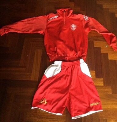 Completo Triestina Acerbis Maglia + Pantaloncino Football Shirt Shorts Size 3Xs