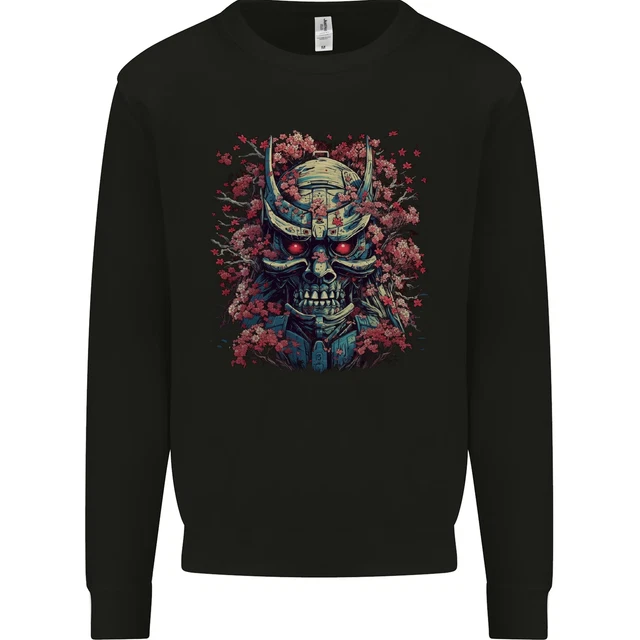 Samurai Oni Mask Bushido Ronin MMA Mens Sweatshirt Jumper