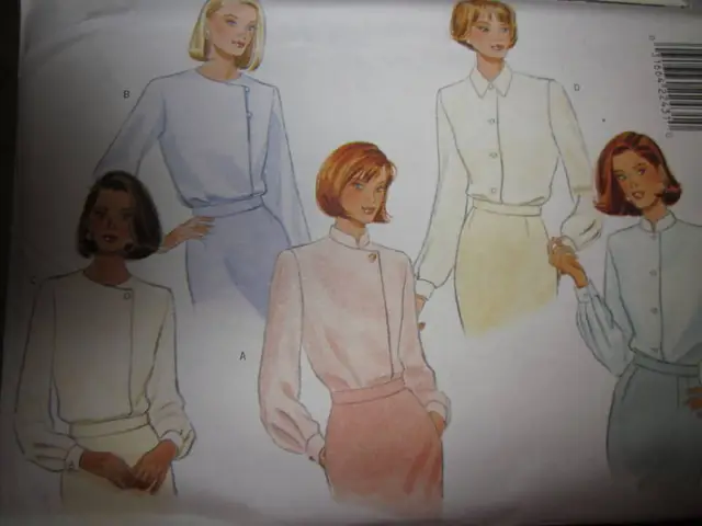 Vintage Butterick SEWING Pattern 4211 Misses Fancy Blouse UNCUT 6-22