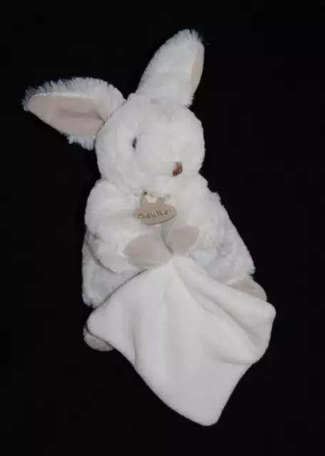 Doudou Lapin Beige Gris Mouchoir Blanc BABY'NAT BABYNAT BN749 Les Flocons Neuf