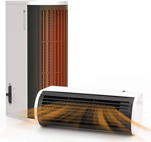 Radiateur Soufflant CIARRA 3-en-1 - Économique, 2 Niveaux Chaud/froid - Minuterie 6h - Idéal Salle De Bain
