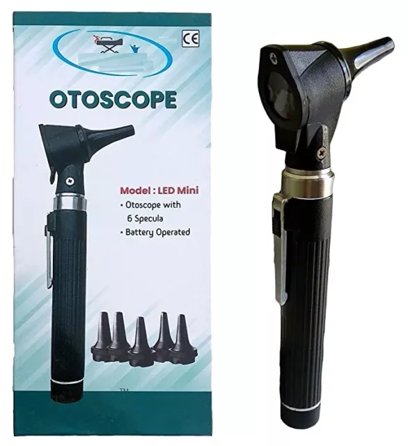 Otoscope LED - White Light Pocket Scope, Auriscope with Battery Handle Portable