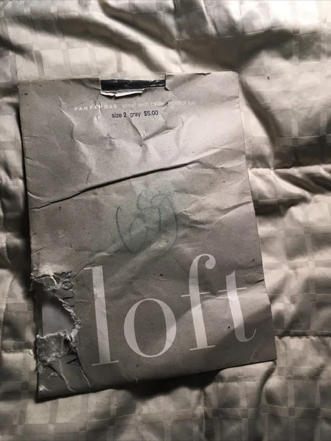 Ann Taylor Loft Sheer W Lycra Control Top Pantyhose Size 2 Dark Gray Charcoal
