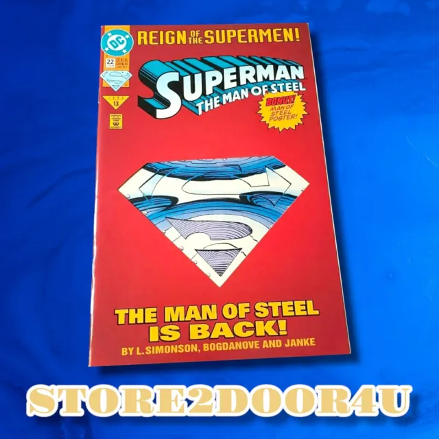 DC Comics Superman The Man of Steel #22 June 1993 Die-Cut 1st full app of Steel