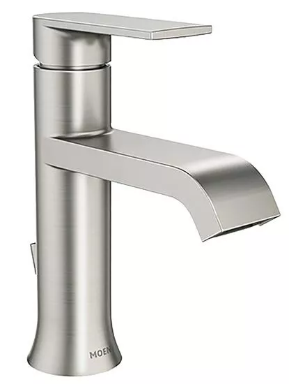 MOEN Genta Single Hole Single-Handle Bathroom Faucet Spot Resist Brushed Nickel