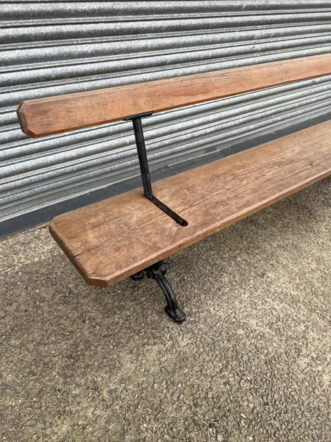 Antique Railway Station Bench Seating Cast Iron Base 3