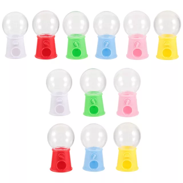 12 Mini Gumball Machines for Kids Parties (6 Colors)-LR