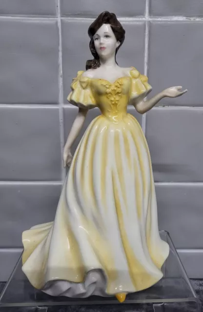 Royal Doulton Pretty Ladies HN 4395 Caroline 2001 Yellow Dress