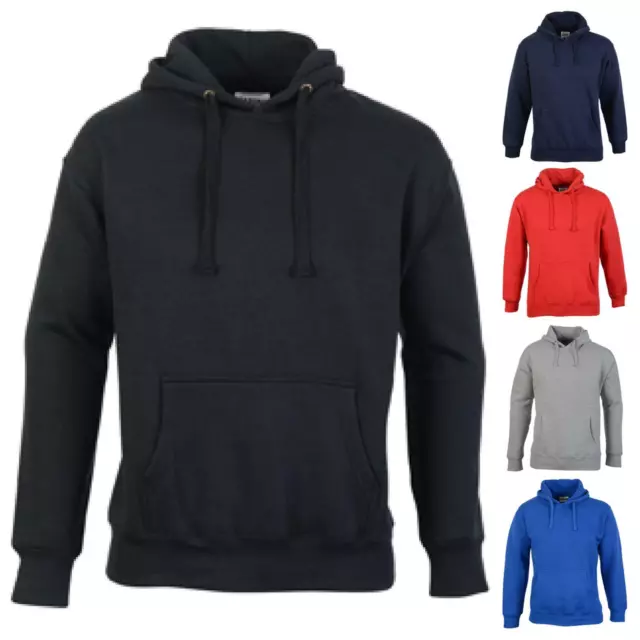 Mens Pullover Hoodie Fleece Sweatshirt Hoody Men Plain Hooded Jumper Top S -2XL