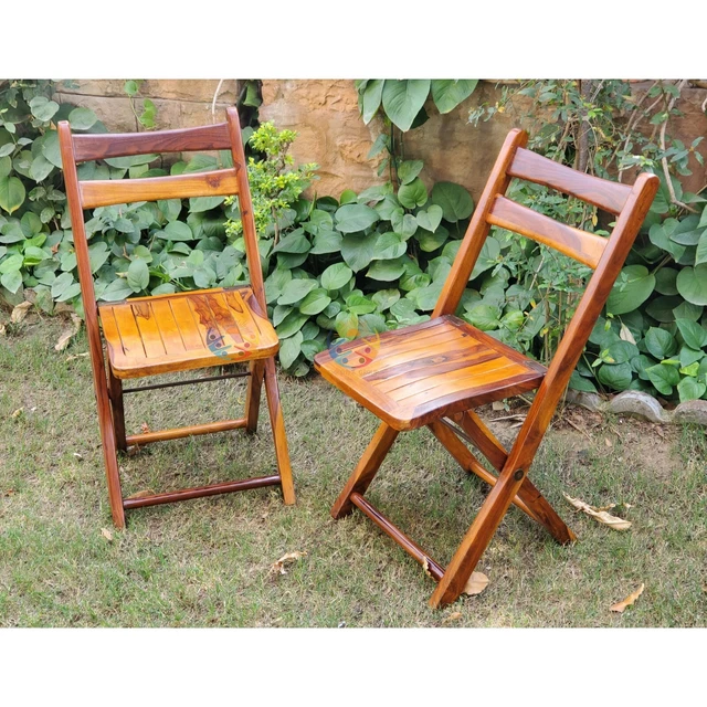 Handmade foldable Chair For Home Pure Rosewood Chairs Set 2 Sheesham Wood chairs