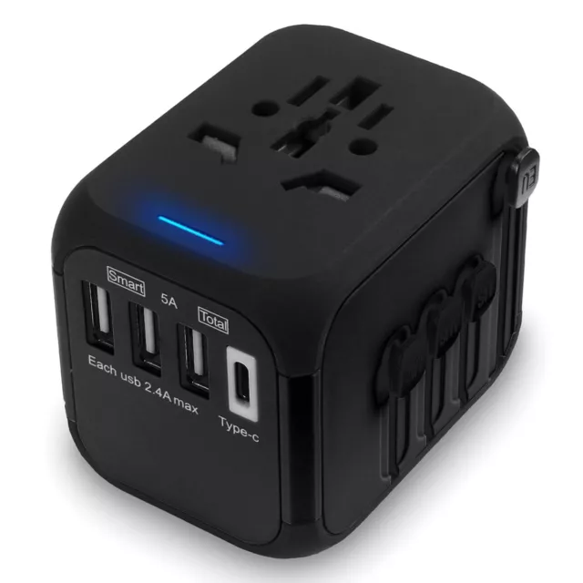 International Power Adapter Travel Adapter USB-C Charger US/UK/EU/AU Converter