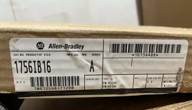 New Factory Sealed AB 1756-IB16 SER A ControlLogix 16 Point D/I Module 1756IB16