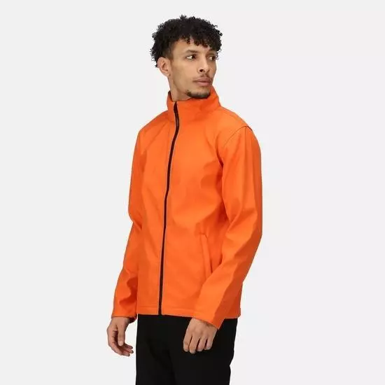 Regatta Ablaze orange men's waterproof breathable warm stretch softshell jacket