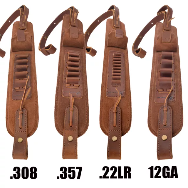 Premium Leather Rifle Sling Shotgun Strap / Swivels Shooting .30/30 .22LR .308