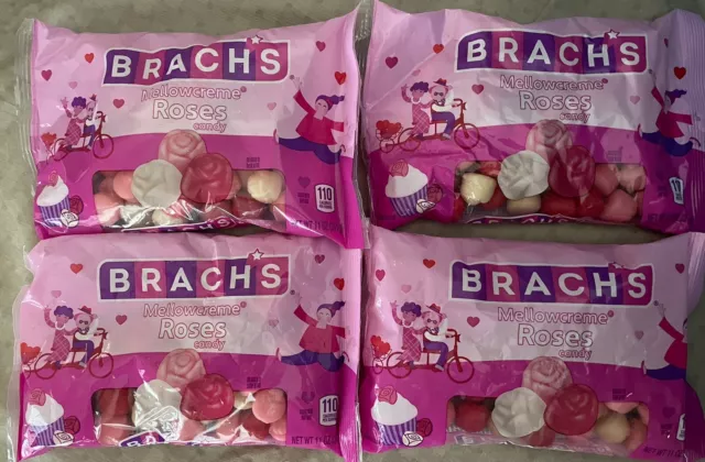 4 Pack Brach's 11 oz Mellowcreme ROSES Soft Candy Party Easter Baby Shower