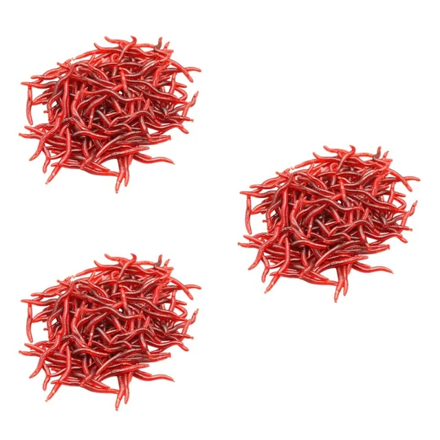 450 Pcs Fake Worm Lure Artificial Bait Fishing Tool Crucian Carp