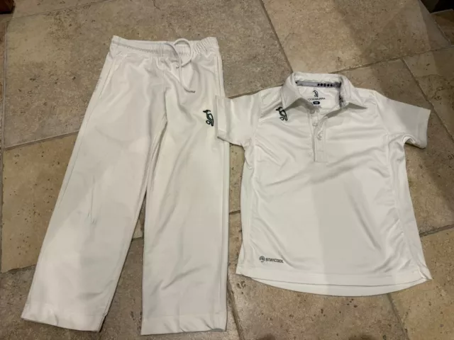 Kookaburra Kids SB (small Boys) Cricket Trousers And Shirt. Aged 8.