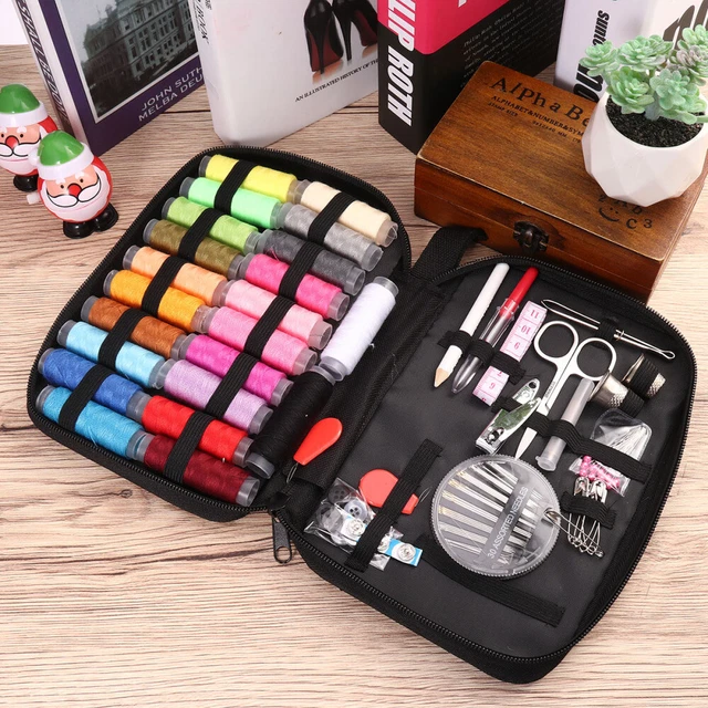 Kit De Couture Complet Cleana Arts Avec Étui Noir - Fournitures Idéales Pour Voyageurs, Adultes Et Débutants
