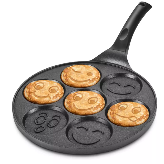 Smiley Pfannkuchen Pfanne Ø26cm Alu Guss Pancake Pfanne 7 Formen