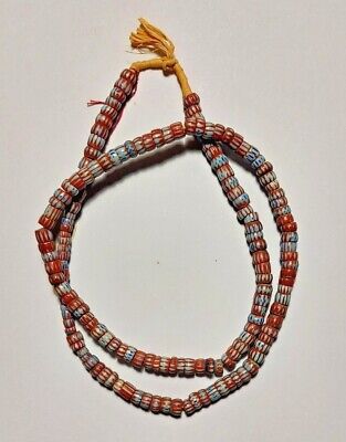 Vintage Small Awale Chevron African Trade Beads Strand