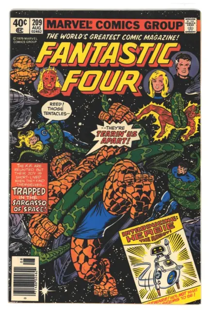 FANTASTIC FOUR #209 (Marvel 1979) 1st app of HERBIE & John Byrne FF Art! Hot!