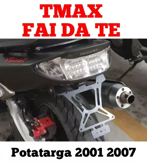 Portatarga Porta Targa Regolabile Con Luce Targa Yamaha Tmax T max 500 2001>2007