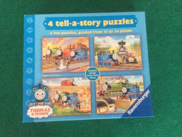 Ravensburger Thomas &  Friends 4 Jigsaw Puzzles. 12 -24 Pieces. Age 3+. Preloved